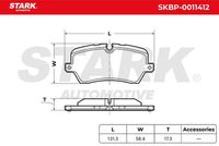 Stark SKBP-0011412 - Juego de pastillas de freno