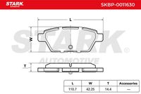 Stark SKBP0011630 - Juego de pastillas de freno