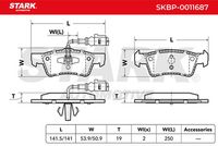 Stark SKBP-0011687 - Juego de pastillas de freno