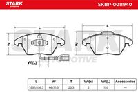 Stark SKBP-0011940 - Juego de pastillas de freno