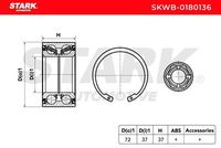 Stark SKWB-0180136 - Juego de cojinete de rueda