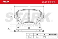 Stark SKBP-0011016 - Juego de pastillas de freno