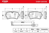 Stark SKBP0011118 - Juego de pastillas de freno
