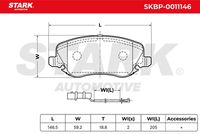 Stark SKBP-0011146 - Juego de pastillas de freno