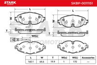 Stark SKBP-0011151 - Juego de pastillas de freno