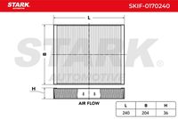 Stark SKIF-0170240 - Filtro, aire habitáculo