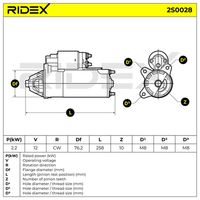 RIDEX 2S0028 - Motor de arranque