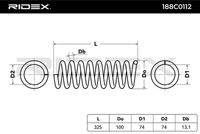 RIDEX 188C0112 - Muelle de suspensión