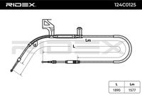 RIDEX 124C0125 - Cable de accionamiento, freno de estacionamiento