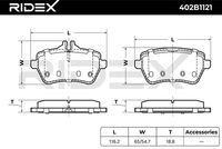 RIDEX 402B1121 - Juego de pastillas de freno