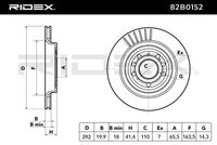 RIDEX 82B0152 - Disco de freno