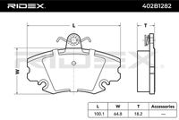 RIDEX 402B1282 - Juego de pastillas de freno
