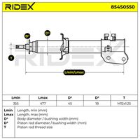 RIDEX 854S0550 - Amortiguador