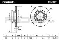 RIDEX 82B1387 - Disco de freno