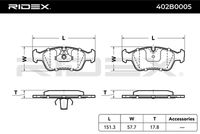 RIDEX 402B0005 - Juego de pastillas de freno