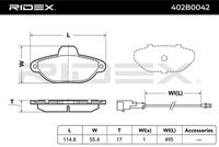 RIDEX 402B0042 - Juego de pastillas de freno