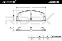 RIDEX 402B0030 - Juego de pastillas de freno