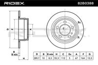 RIDEX 82B0388 - Disco de freno