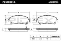 RIDEX 402B0173 - Juego de pastillas de freno