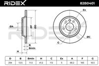 RIDEX 82B0401 - Disco de freno
