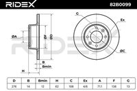 RIDEX 82B0099 - Disco de freno