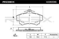RIDEX 402B0086 - Juego de pastillas de freno