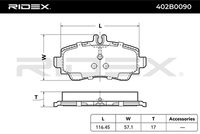 RIDEX 402B0090 - Juego de pastillas de freno