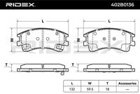 RIDEX 402B0136 - Juego de pastillas de freno