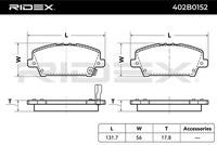 RIDEX 402B0152 - Juego de pastillas de freno