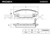 RIDEX 402B0221 - Juego de pastillas de freno