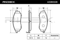RIDEX 402B0228 - Juego de pastillas de freno
