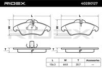 RIDEX 402B0127 - Juego de pastillas de freno