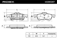 RIDEX 402B0267 - Juego de pastillas de freno