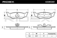 RIDEX 402B0261 - Juego de pastillas de freno