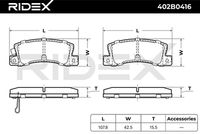 RIDEX 402B0416 - Juego de pastillas de freno