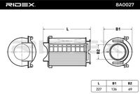 RIDEX 8A0027 - Filtro de aire