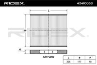 RIDEX 424I0058 - Filtro, aire habitáculo