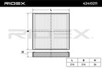 RIDEX 424I0211 - Filtro, aire habitáculo