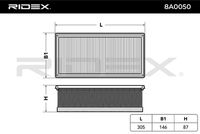RIDEX 8A0050 - Filtro de aire