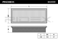 RIDEX 8A0059 - Filtro de aire