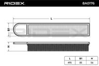 RIDEX 8A0176 - Filtro de aire