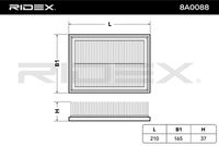 RIDEX 8A0088 - Filtro de aire