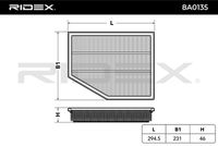 RIDEX 8A0135 - Filtro de aire