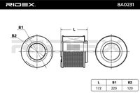 RIDEX 8A0231 - Filtro de aire