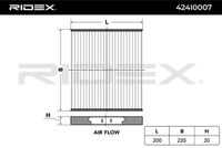 RIDEX 424I0007 - Filtro, aire habitáculo
