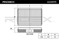 RIDEX 424I0075 - Filtro, aire habitáculo