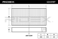 RIDEX 424I0187 - Filtro, aire habitáculo