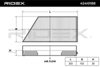 RIDEX 424I0188 - Filtro, aire habitáculo