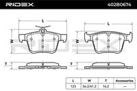 RIDEX 402B0674 - Juego de pastillas de freno