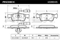 RIDEX 402B0415 - Juego de pastillas de freno
